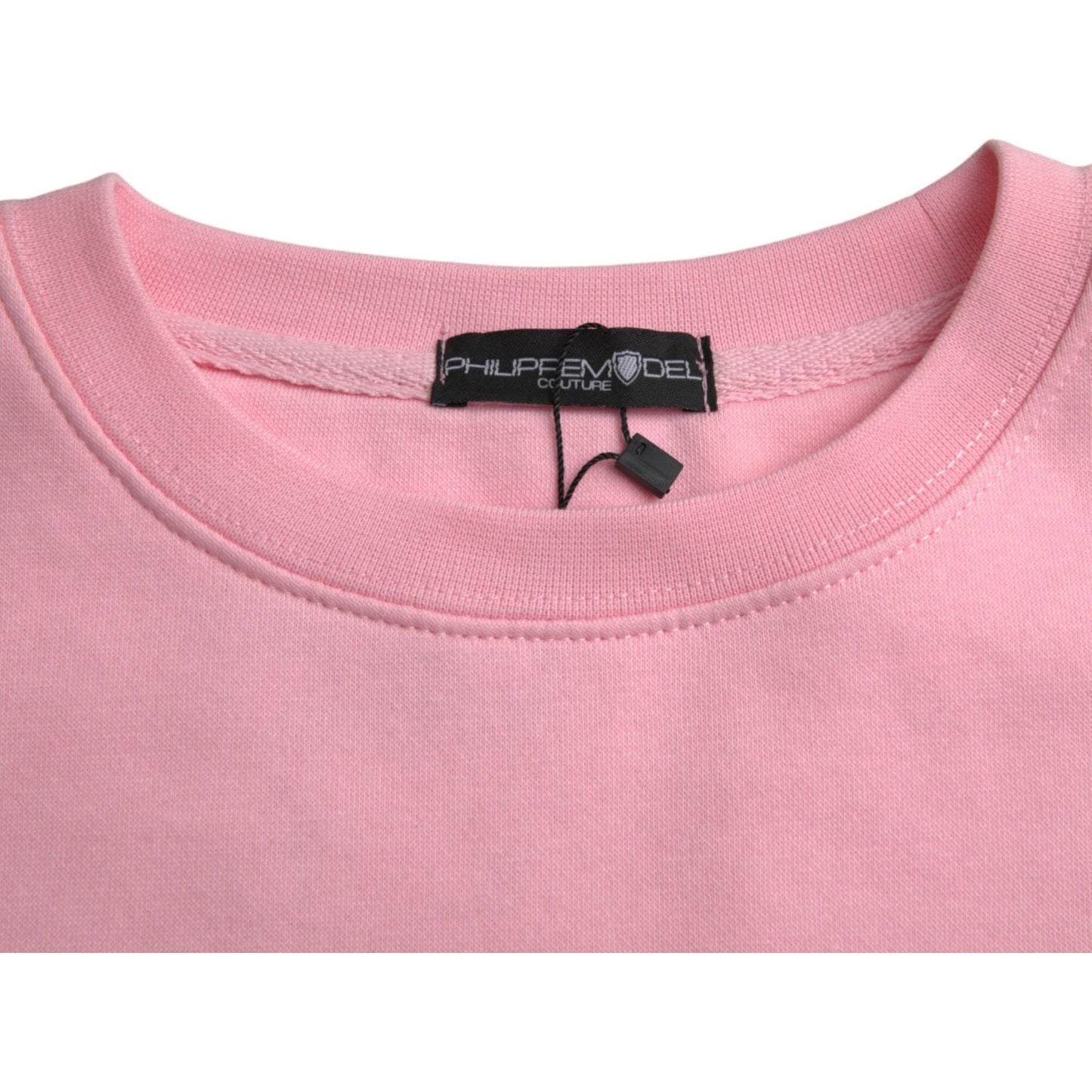 Philippe Model Pink Cotton Logo Print Long Sleeves Pullover Sweater TSH83294-XL