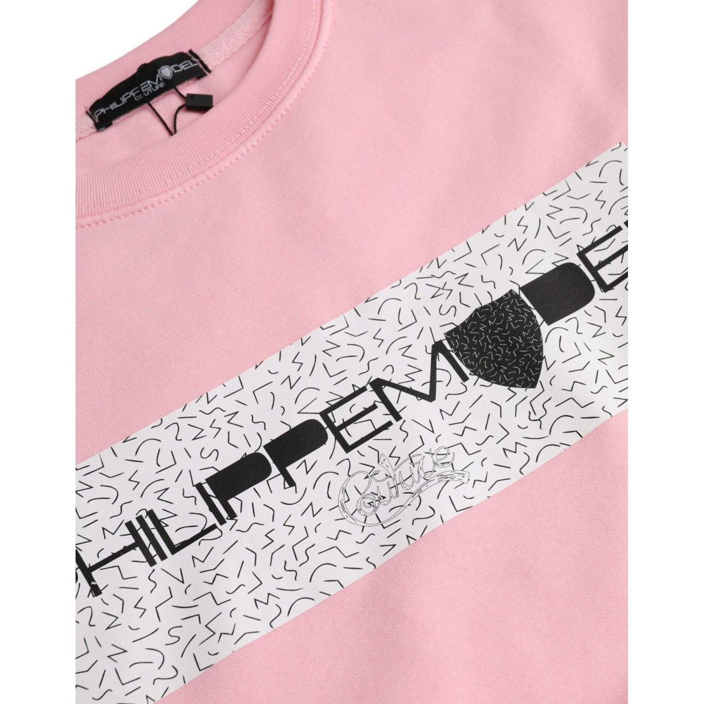 Philippe Model Pink Cotton Logo Print Long Sleeves Pullover Sweater TSH83294-XL