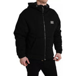 Dolce & Gabbana Black Cotton Hooded Logo Bomber Men Jacket JKT4012-46