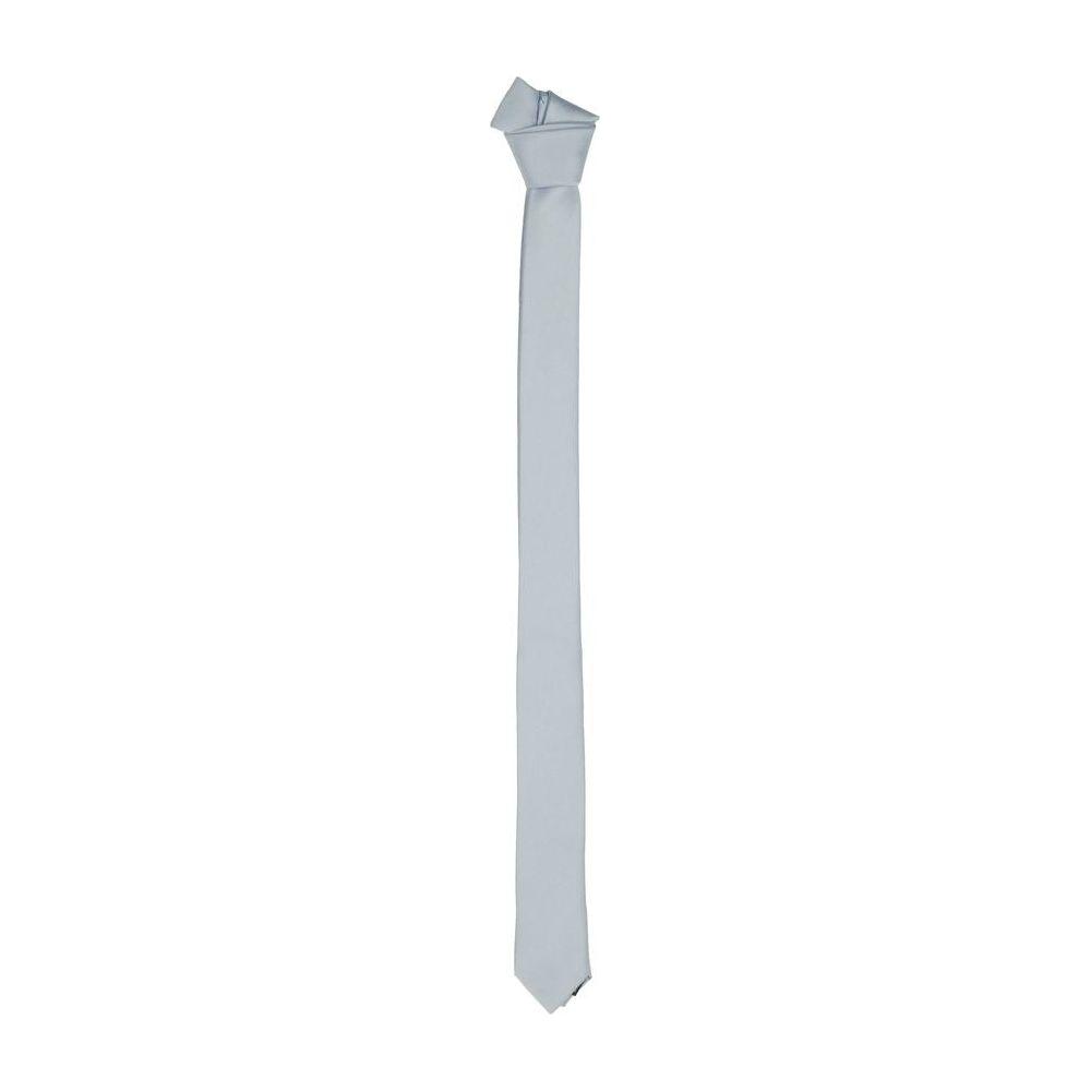 Emilio Romanelli Sleek Silk Slim Tie in Chic Gray EMRO-4567
