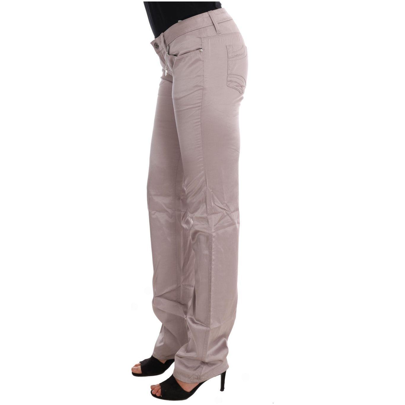 Costume National Beige Cotton Slim Fit Jeans SIG30132-2