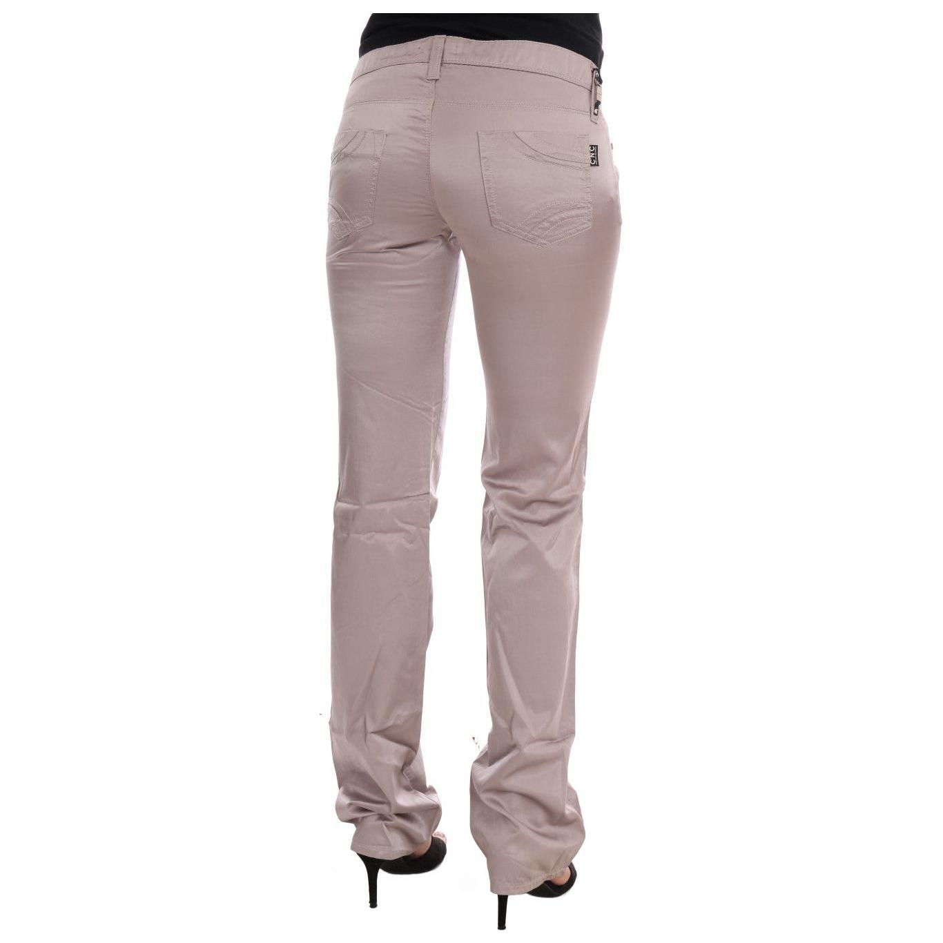 Costume National Beige Cotton Slim Fit Jeans SIG30132-2