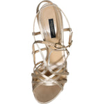 Dolce & Gabbana Beige Leather Stiletto Heels Sandals Shoes LA7708-36