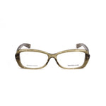 Bottega Veneta Green Acetate Frames close-up view, handcrafted design for women with 52/14/140mm measures.
