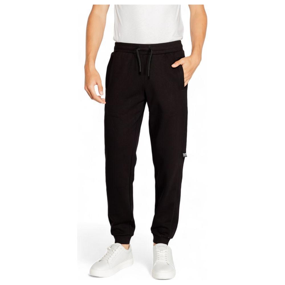 EA7 Emporio Armani Black Cotton Joggers Workout Pant EA-14717700009-IT46 | M