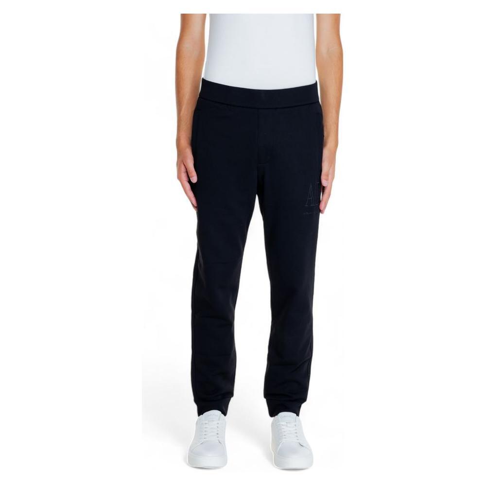 Armani Exchange Black Cotton Joggers (Workout Pants)