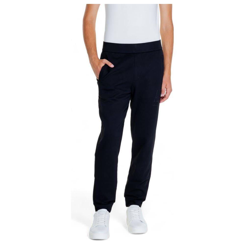 Armani Exchange Black Cotton Joggers (Workout Pants)