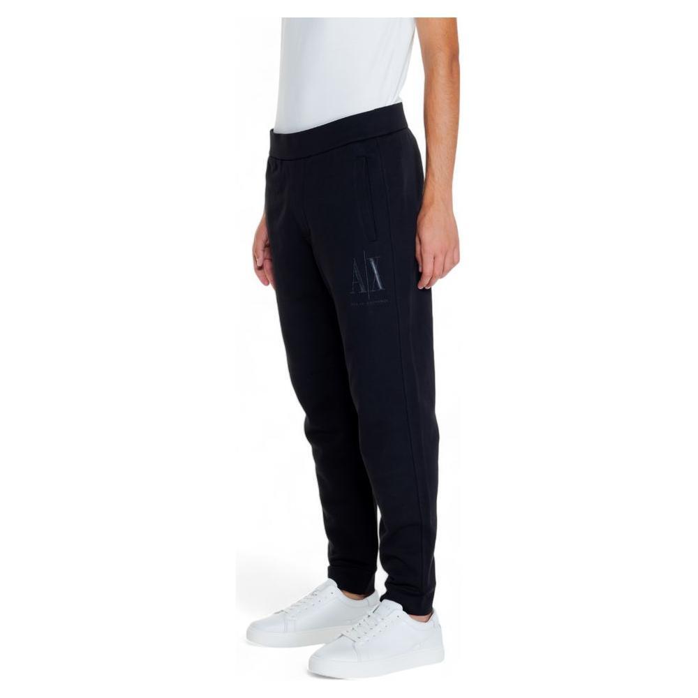 Armani Exchange Black Cotton Joggers (Workout Pants)