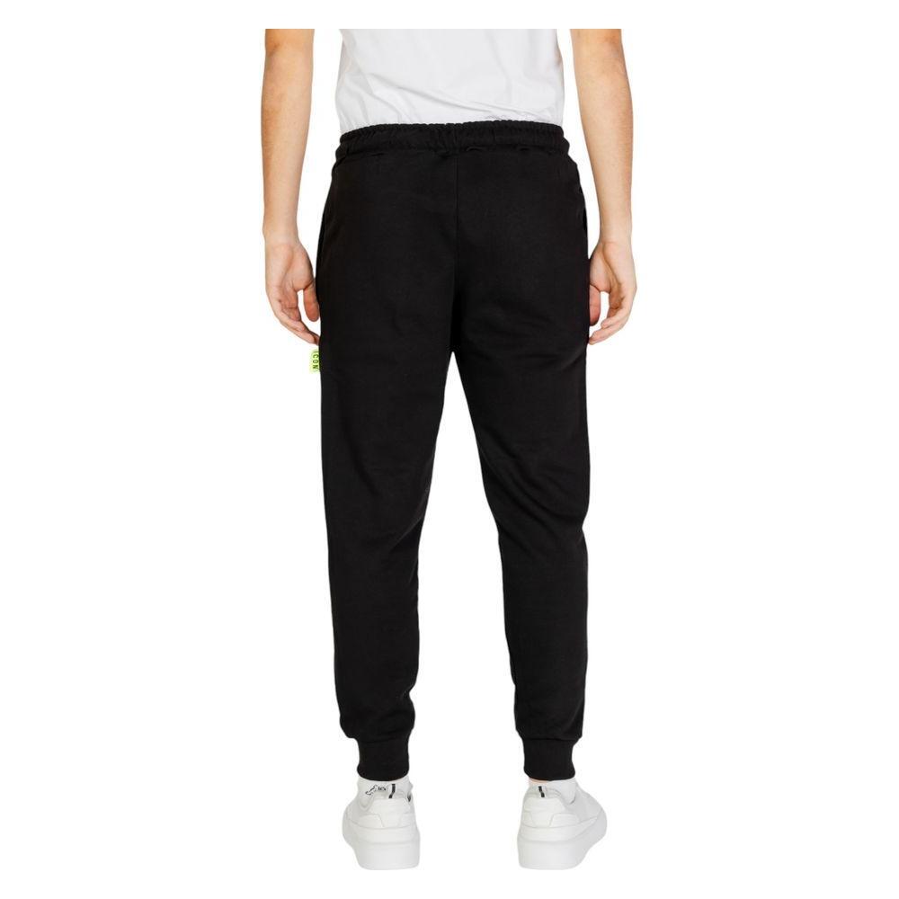 Icon Black Cotton Joggers Workout Pant IC-15612700009-IT44 | S
