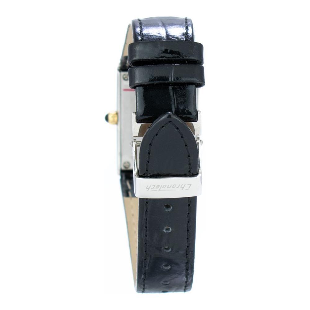 Chronotech Black Leather Dress Watch Chronotech