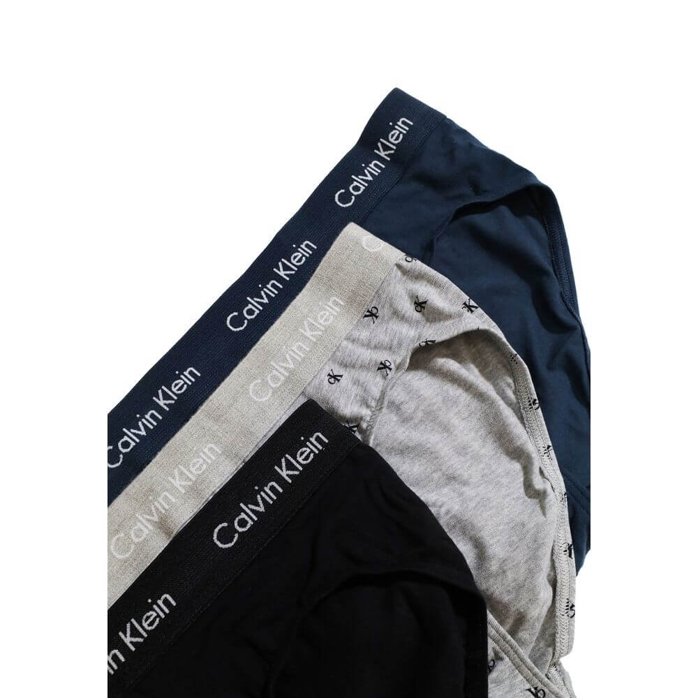 Calvin Klein Underwear Black Cotton Briefs in a multi-color pack showcasing classic fit and style.