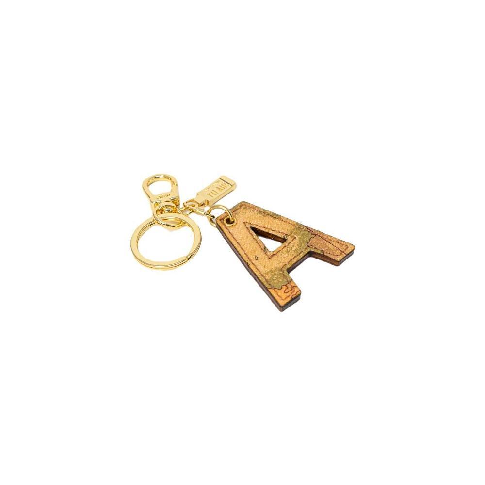 Alviero Martini Prima Classe Beige Leather Keychain ALMAPRCL-8005400127