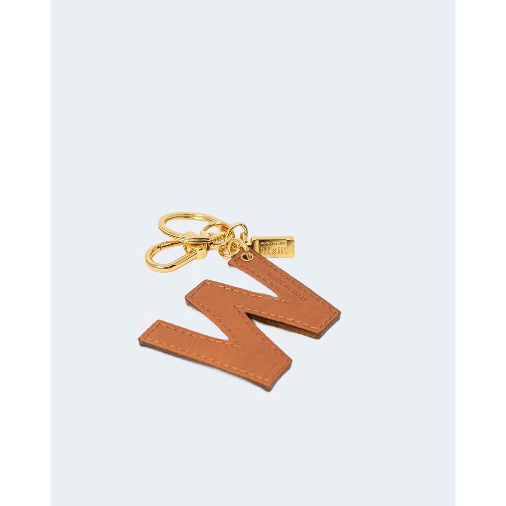 Alviero Martini Prima Classe Beige Leather Keychain ALMAPRCL-8005500127