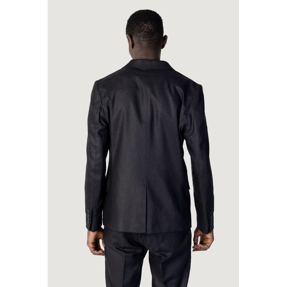 Antony Morato Black Linen Blazer AN-10253200009-IT46 | S
