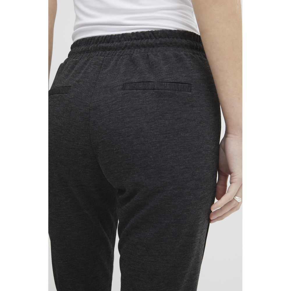 ICHI Gray Polyester Pant
