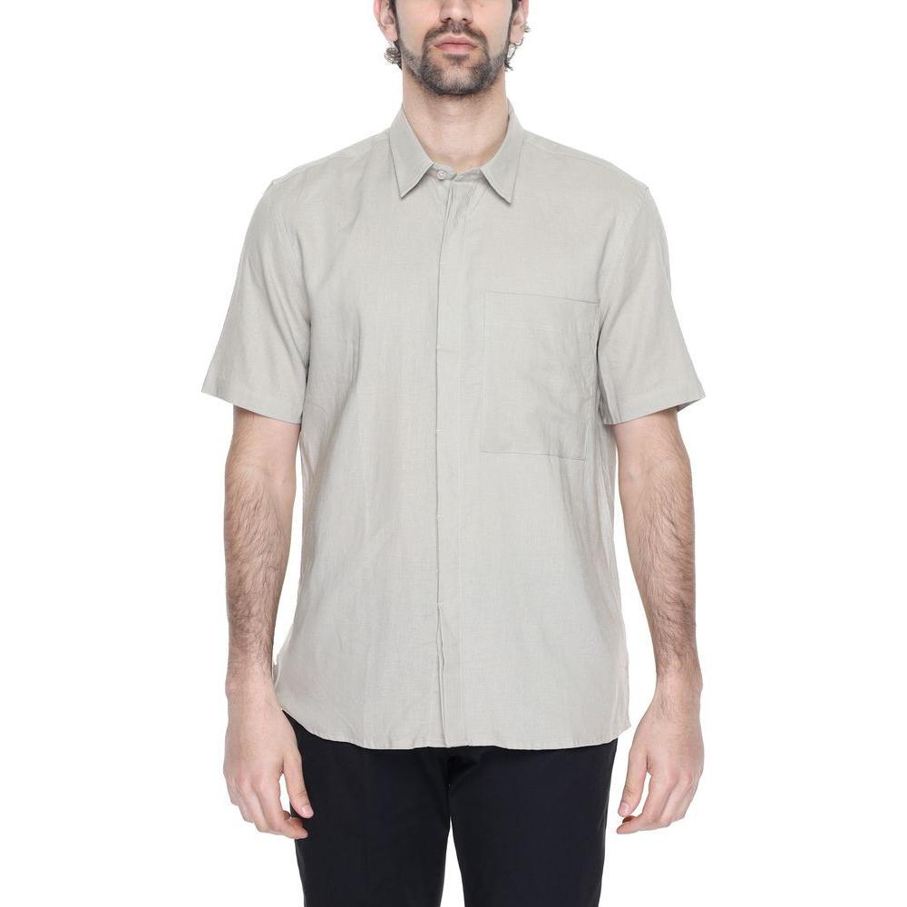 Antony Morato Beige Linen Shortsleeve AN-13370300127-IT44 | XS