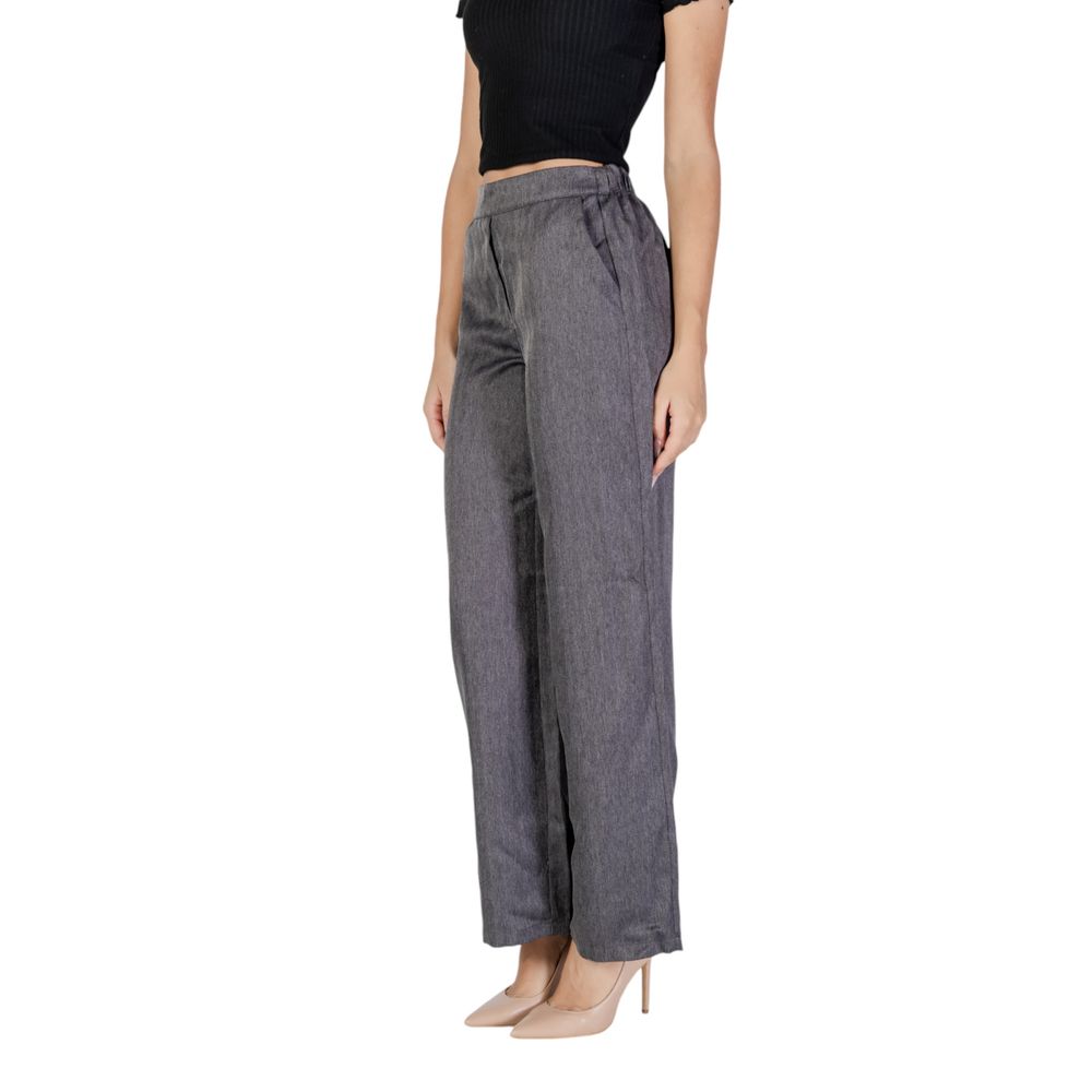 Jacqueline De Yong Gray Polyester Pant