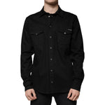 Dolce & Gabbana Black Cotton Collared Button Down Shirt TSH87321-44
