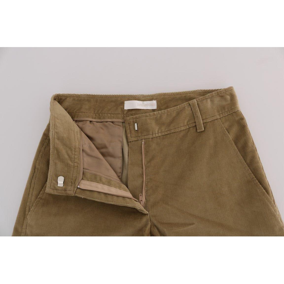 Ermanno Scervino Beige Cotton Corduroys Pants BYX1156-1