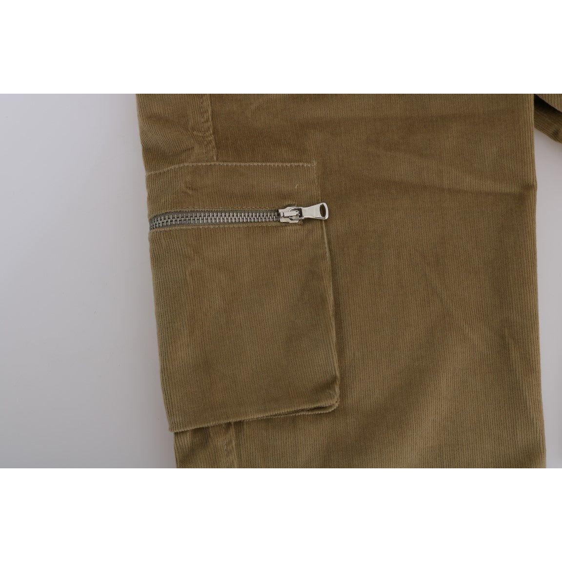 Ermanno Scervino Beige Cotton Corduroys Pants BYX1156-1