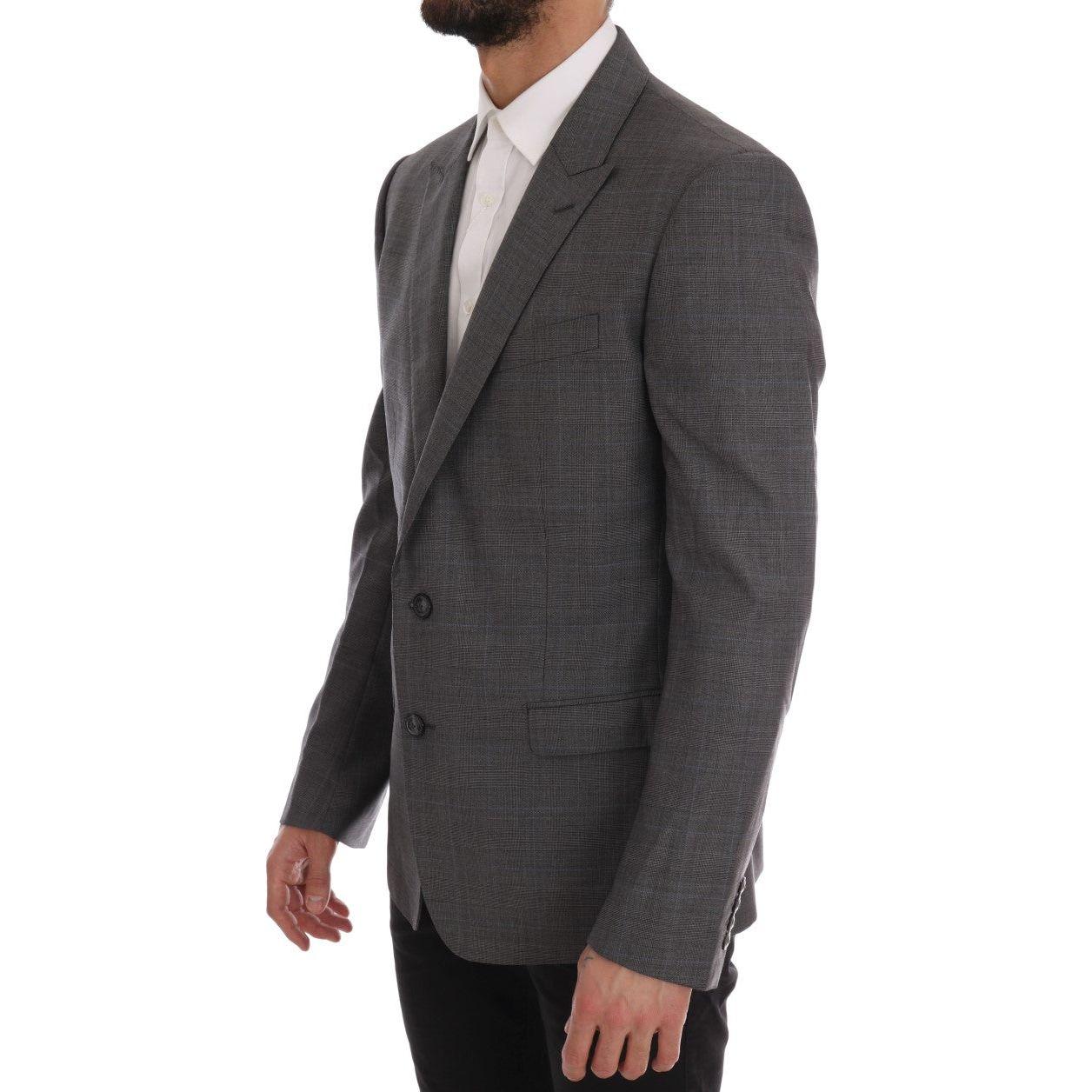 Dolce & Gabbana Gray Wool MARTINI Slim Blazer KOS1163-52