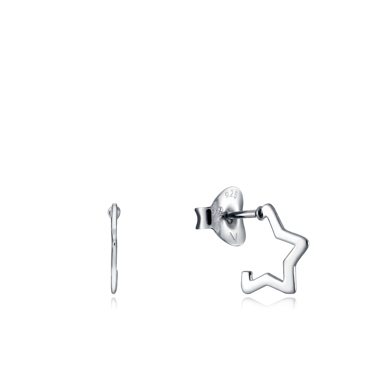 VICEROY JEWELS Mod. 5126K100-09 Lady's Silver Star Earrings with Quartz Movement, 925 Silver, in Official Packaging