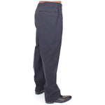 Dolce & Gabbana Black Wool Stretch Pleated Pants HAN10147-1