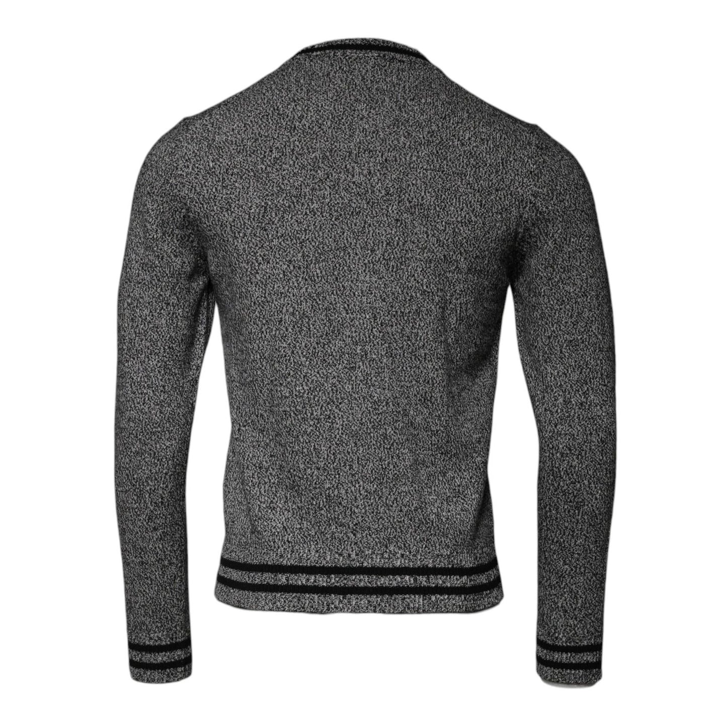 Dolce & Gabbana Gray Crown King Cashmere Pullover Sweater