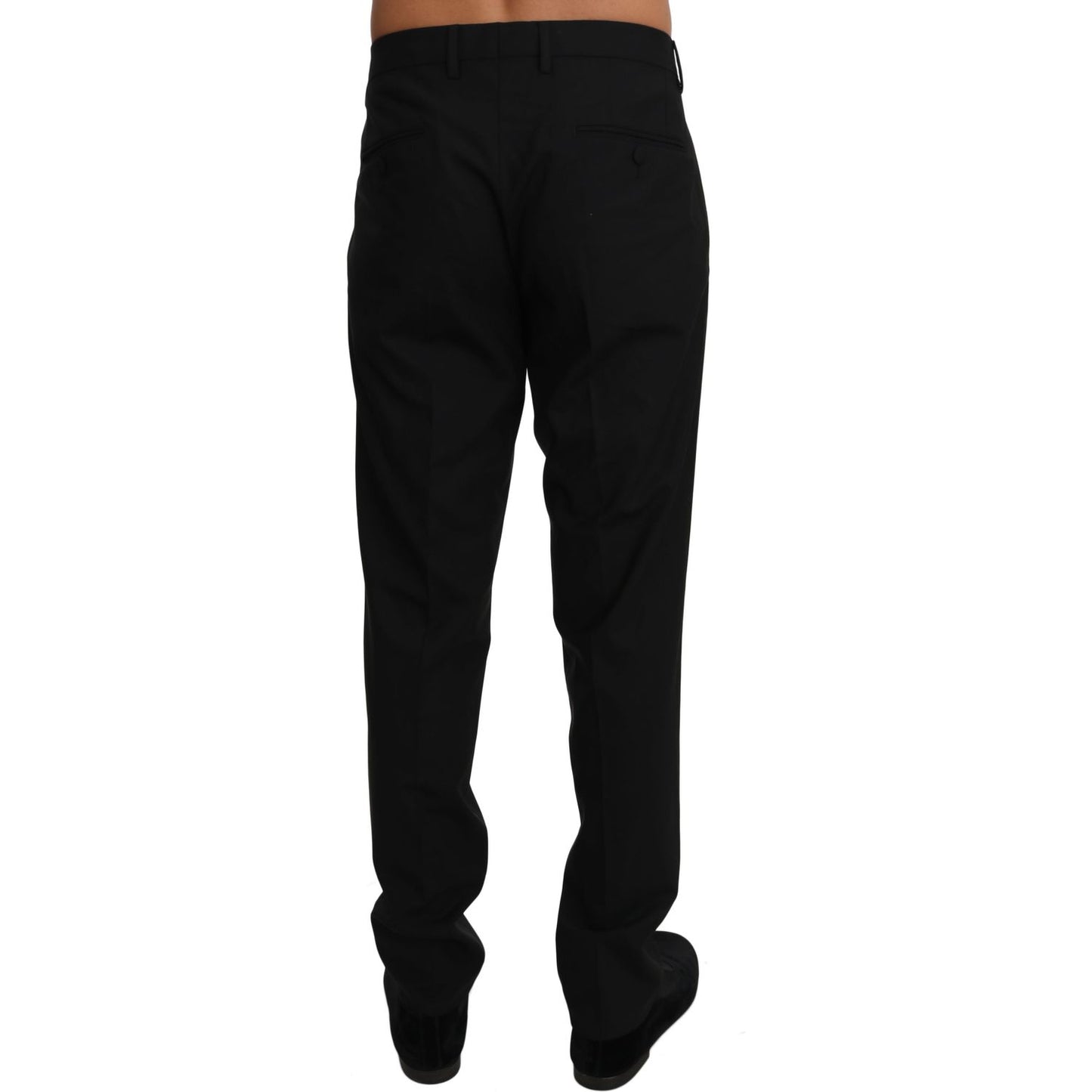 Dolce & Gabbana Black Wool Stretch Dress Trousers Pants Jeans & Pants