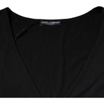 Dolce & Gabbana Black Cotton V-neck Short Sleeves T-shirt TSH87508-54