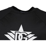 Dolce & Gabbana Black Logo Print Cotton Crew Neck T-shirt TSH87658-52