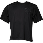 Dolce & Gabbana Black DG Logo Print Cotton Crew Neck T-shirt TSH87686-50