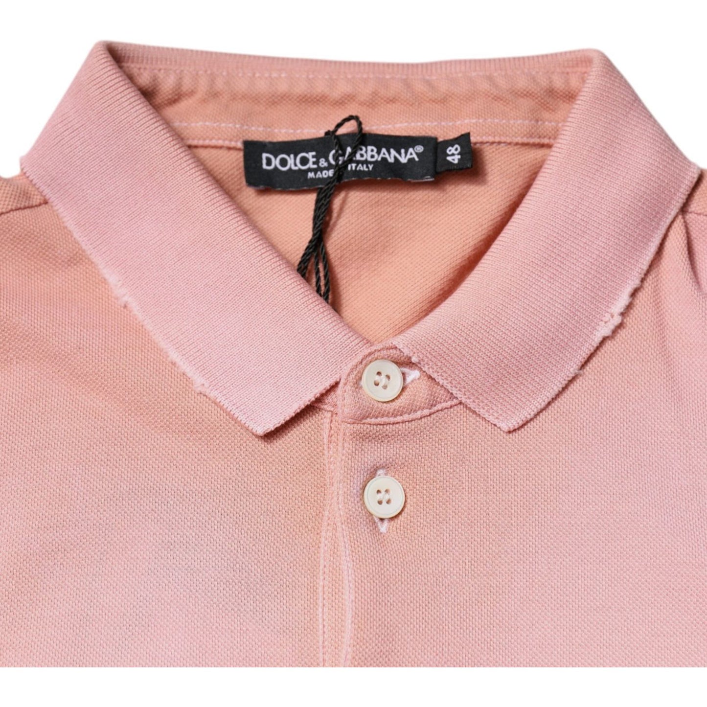 Dolce & Gabbana Pink Crown Collared Short Sleeve Polo T-shirt TSH87701-48