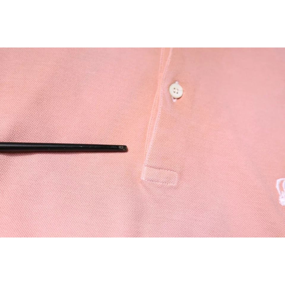 Dolce & Gabbana Pink Crown Collared Short Sleeve Polo T-shirt TSH87701-48