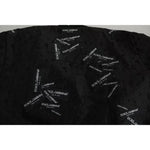 Dolce & Gabbana Black Logo Patch Brocade Bomber Full Zip Jacket JKT2698-52