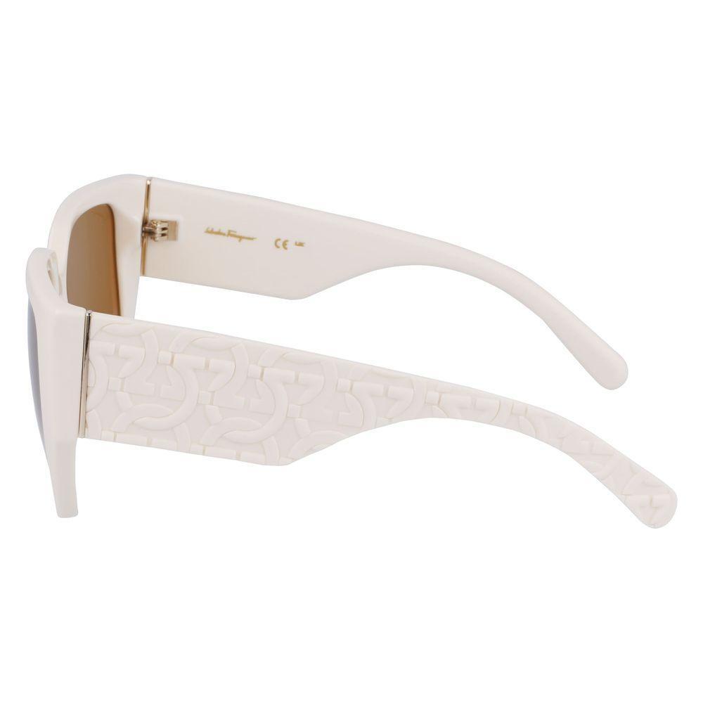 Ferragamo White Bio Injected Sunglasses FESF1088SE103AC