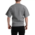 Dolce & Gabbana Gray Cotton Embellished Crew Neck T-shirt TSH84631-XS