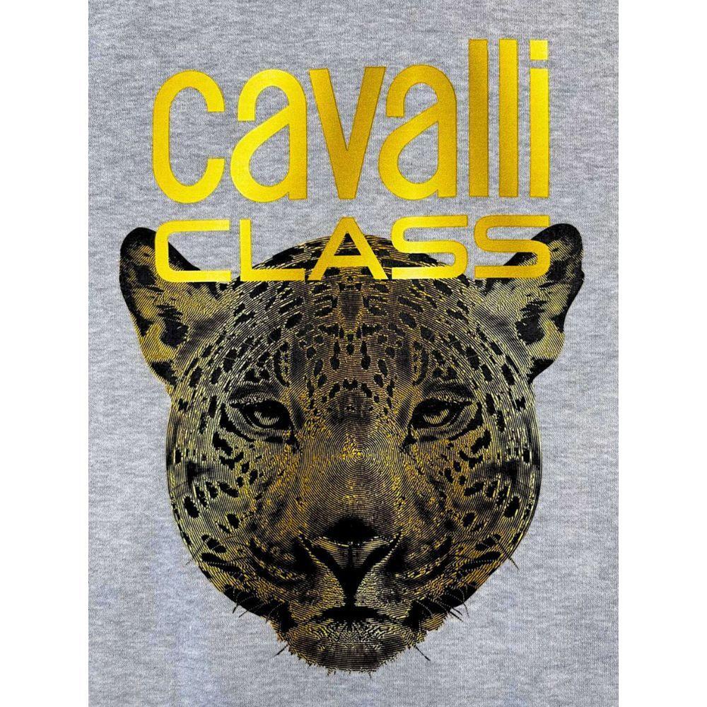 Cavalli Class Gray Polyester Women Hoodie CA-24775-XS