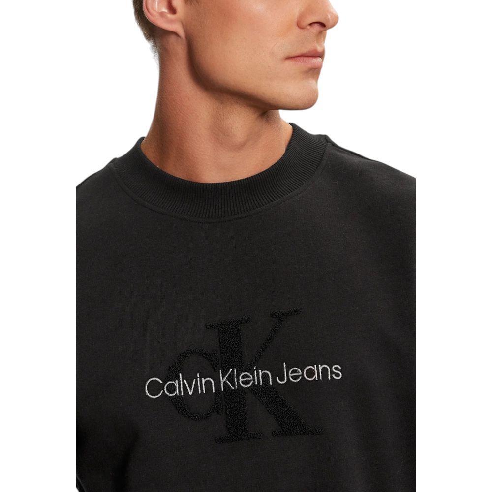 Calvin Klein Jeans Black Cotton Sweatshirt CA-16498900009-IT44 | S