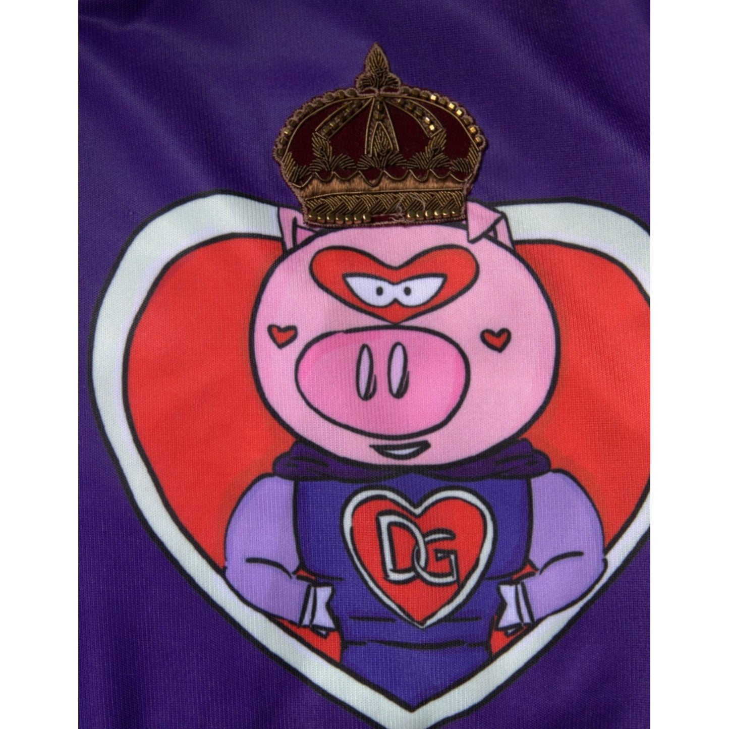 Dolce & Gabbana Purple Year Of The Pig Full Zip Bomber Sweater TSH878560-54