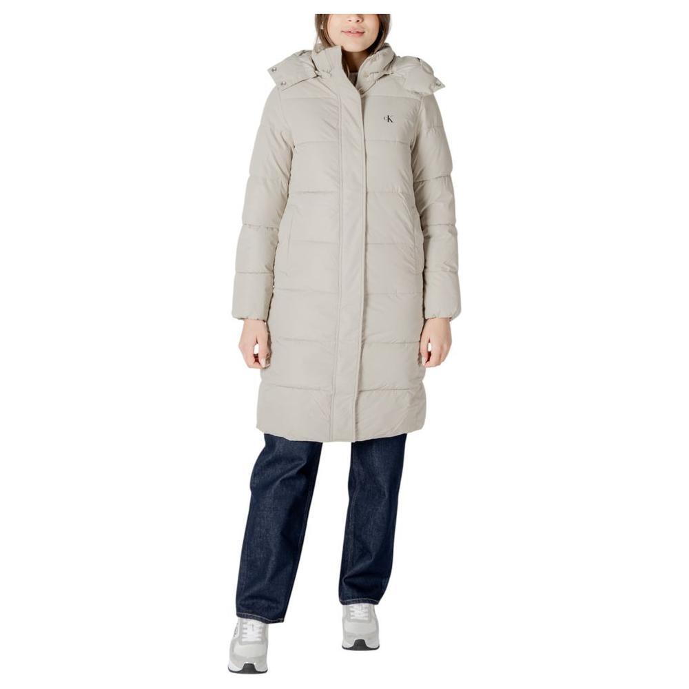Calvin Klein Jeans Beige Polyester Jackets & Coat CA-16503702507-IT42|M