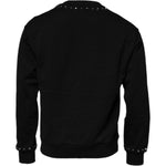 Dolce & Gabbana Black Logo Stud Pullover Sweatshirt Sweater TSH87208-46