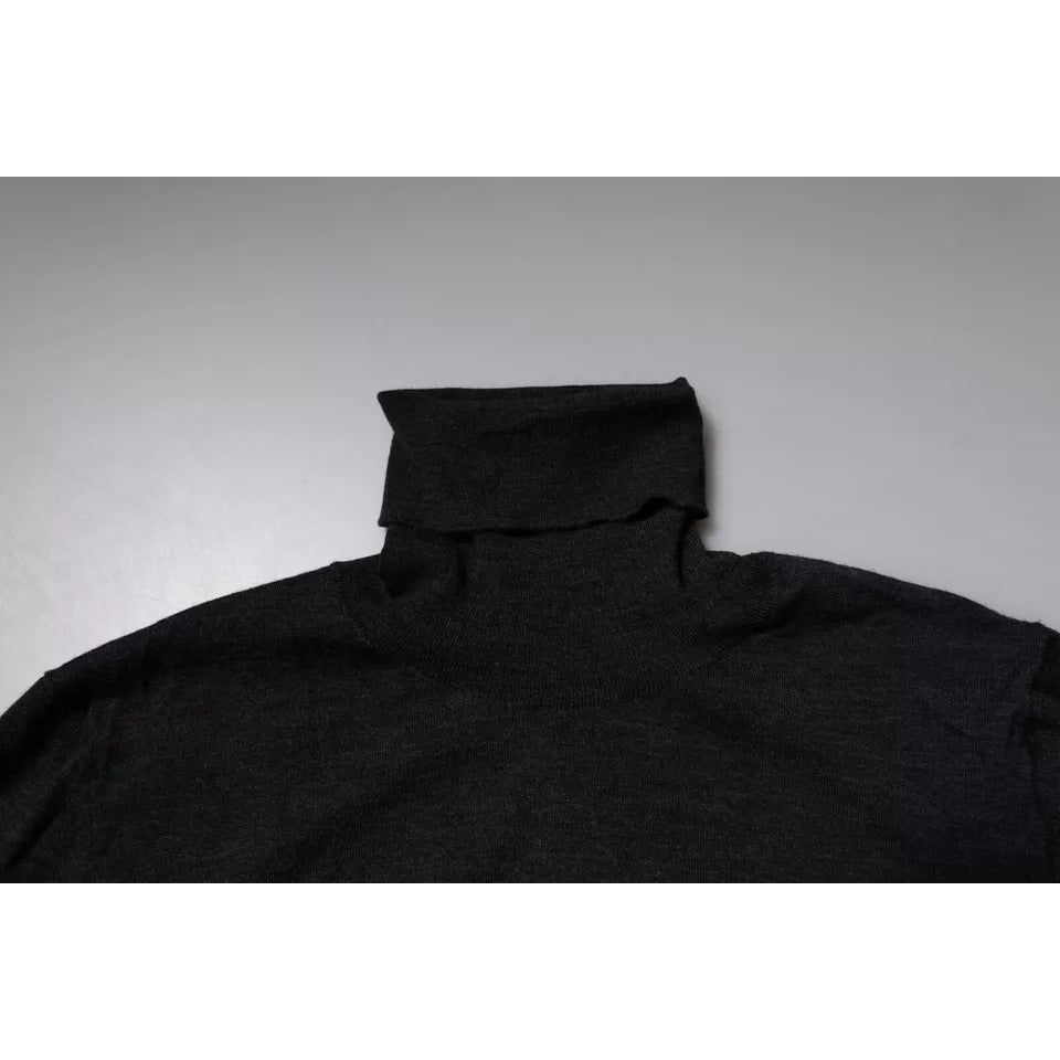 Dolce & Gabbana Black Wool Turtleneck Pullover Sweater TSH878525-44