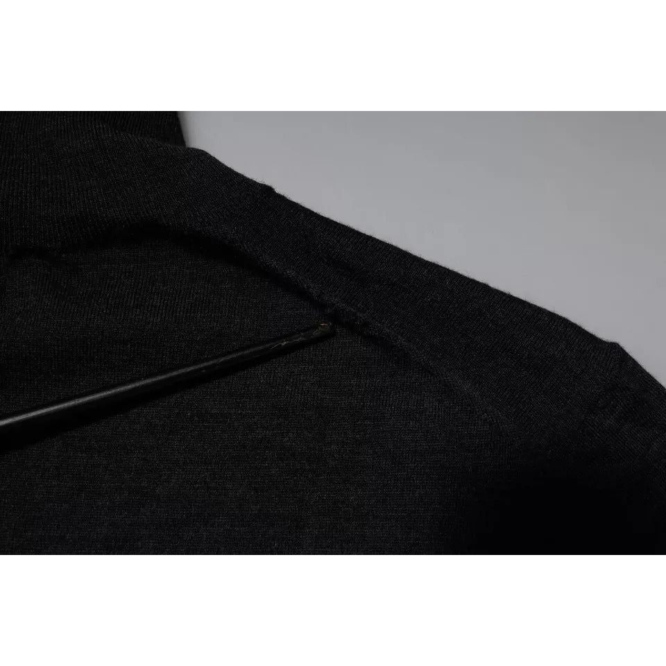 Dolce & Gabbana Black Wool Turtleneck Pullover Sweater TSH878525-44
