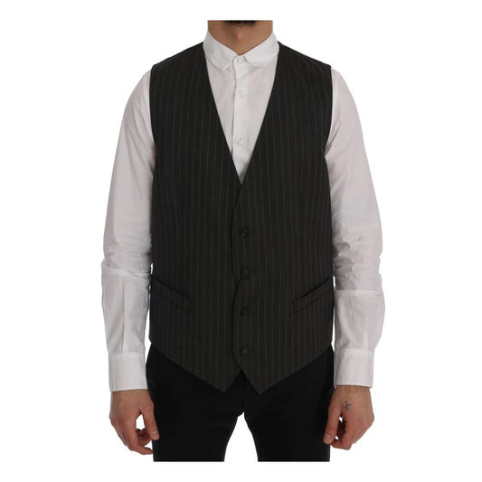 Dolce & Gabbana Gray Wool Waistcoat