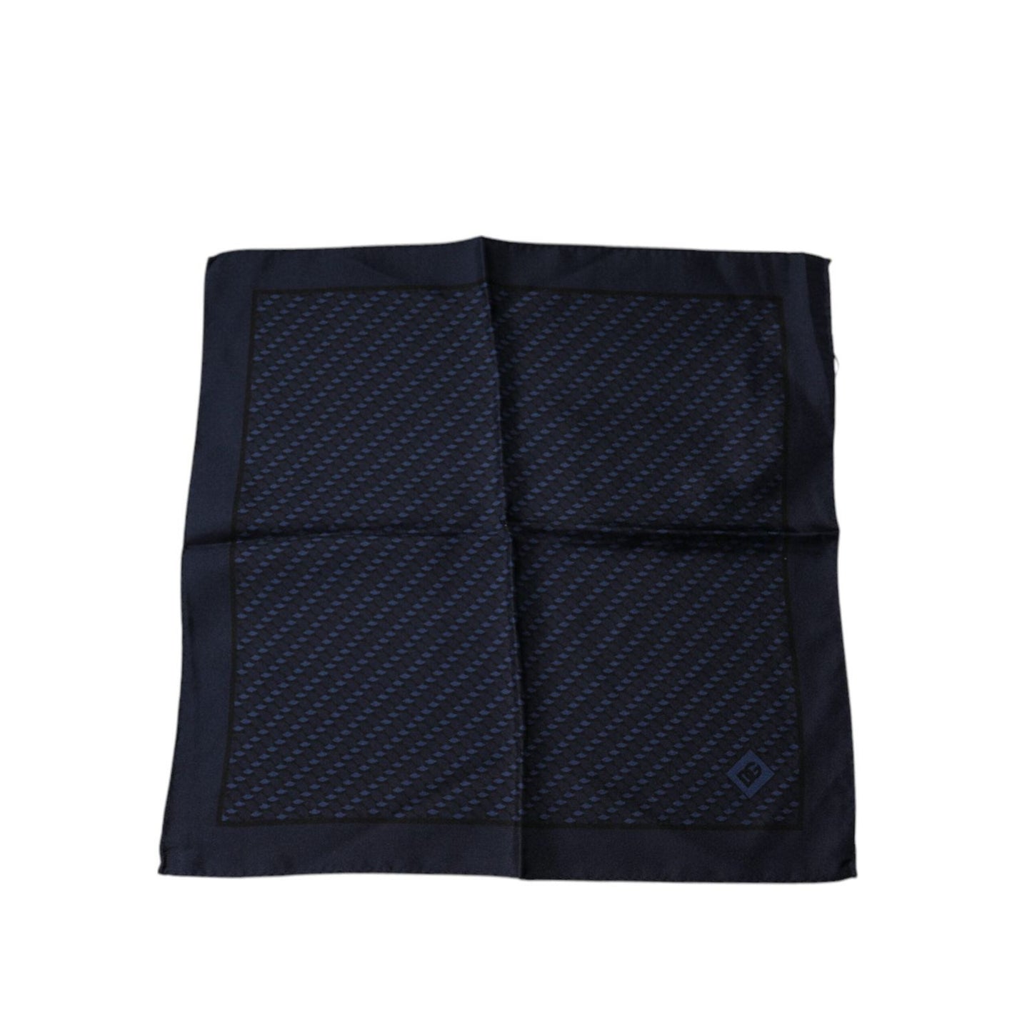 Dolce & Gabbana Dark Blue Fantasy Square Handkerchief Scarf