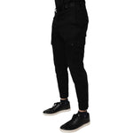 Dolce & Gabbana Black Cotton Stretch Skinny Cargo Denim Jeans PAN76110-46