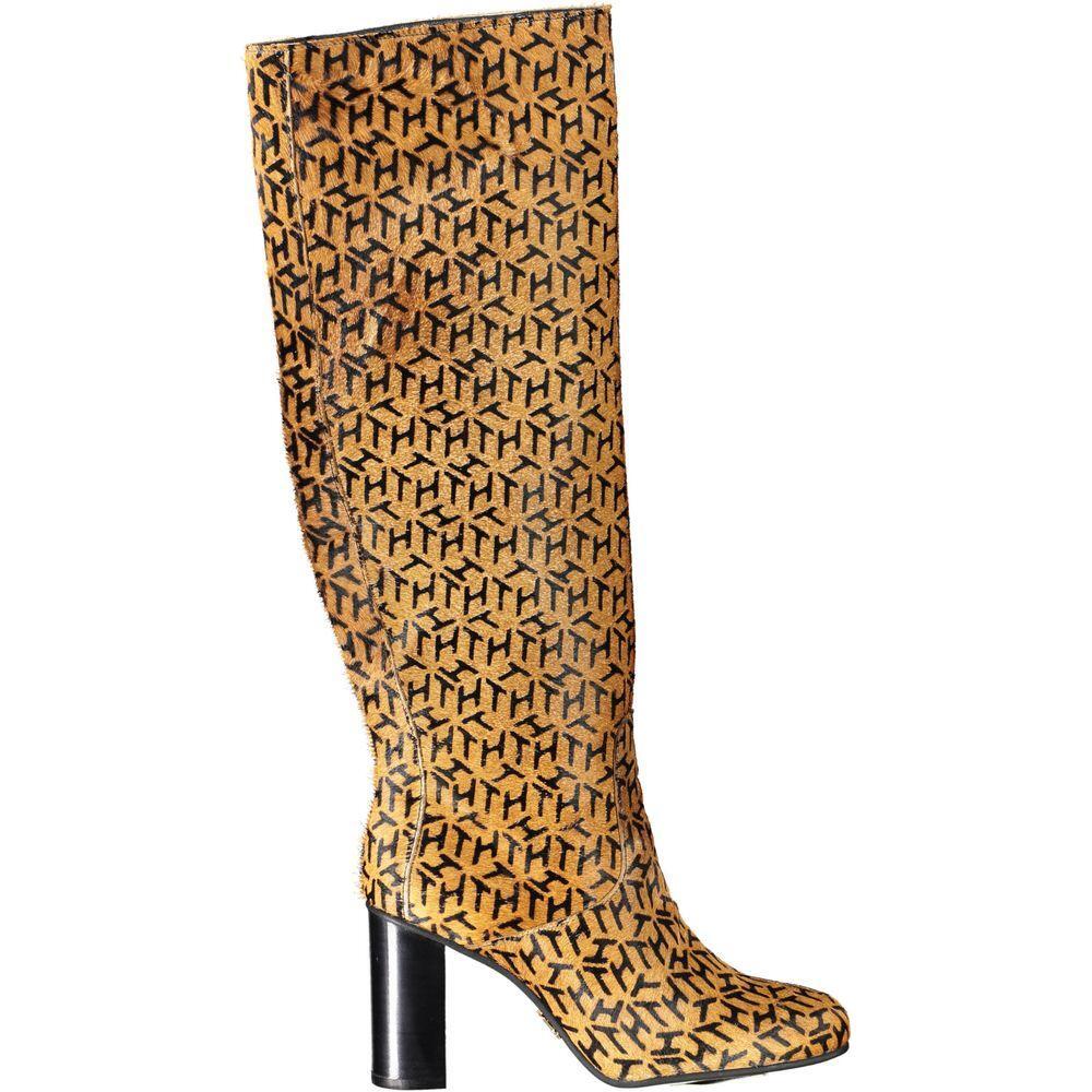 Tommy Hilfiger Beige Leather Womens High Boot TO-3732-EU37/US7