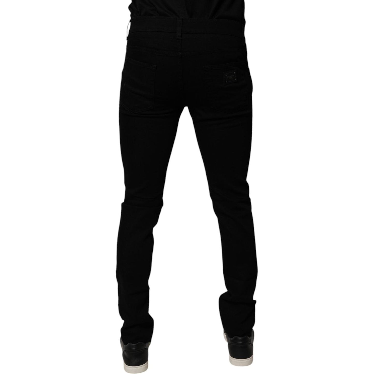 Dolce & Gabbana Black Sacred Heart Cotton Skinny Denim Jeans PAN75234-56