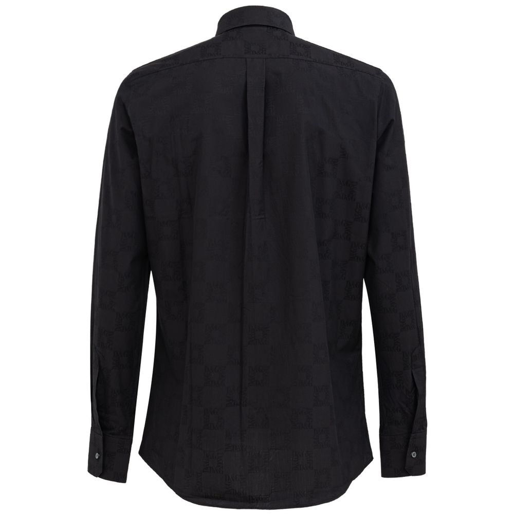 Dolce & Gabbana Black Cotton Shirt DO-8333676-IT39 | M
